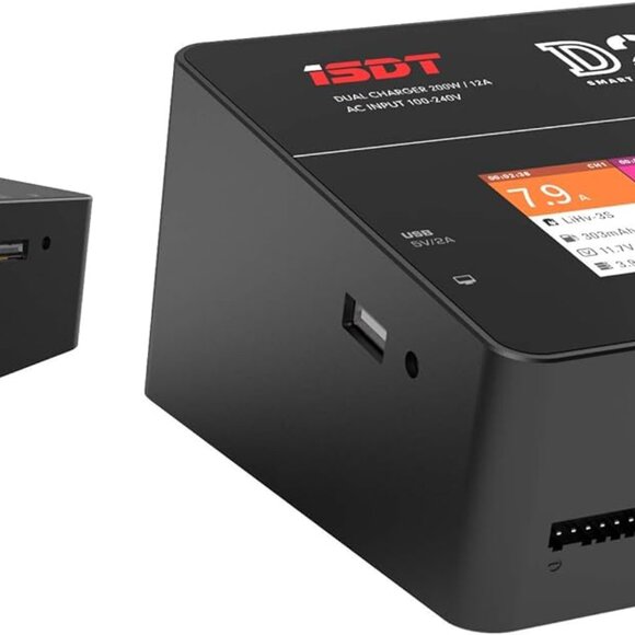 ISDT D2 Mark 2 LiPo Battery Balance Charger Discharger 200W 12Ax2 AC Dual Channe - Picture 2 of 9
